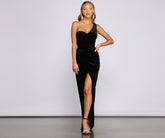 Siona Formal Heat Stone Velvet Dresses